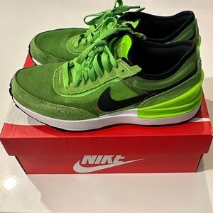 Nike Youth Waffle One Electric Green and Black Sneakers